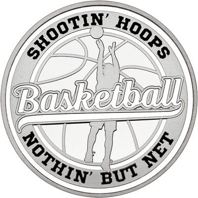 White "Basketball" with White Outer Circular Borders